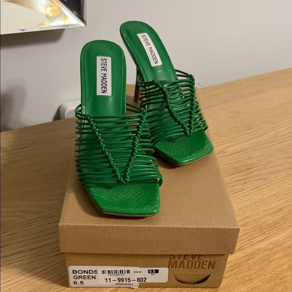 Steve Madden Green Strappy Heels